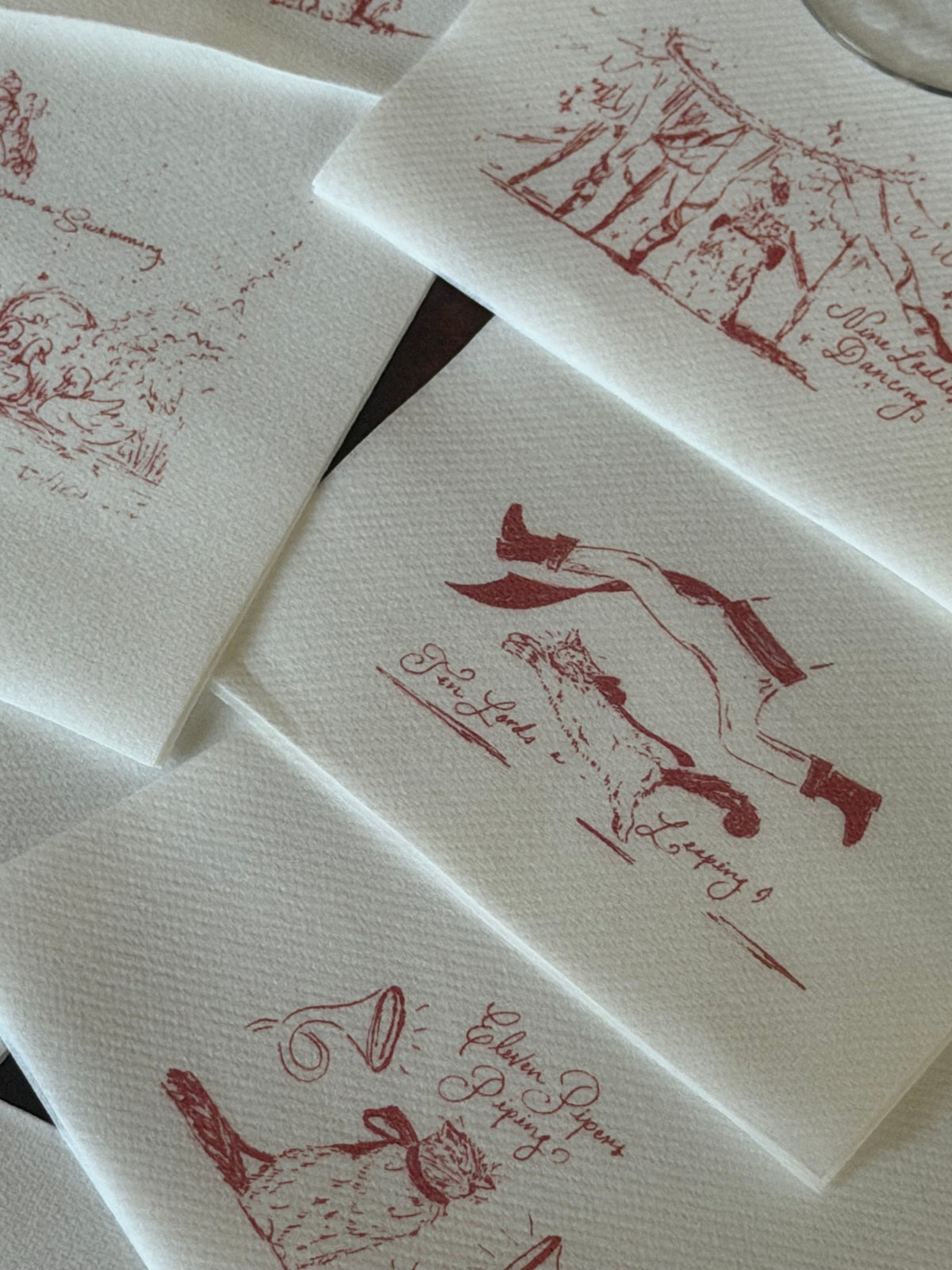 Kiko 12 Days of Christmas Paper Cocktail Napkin