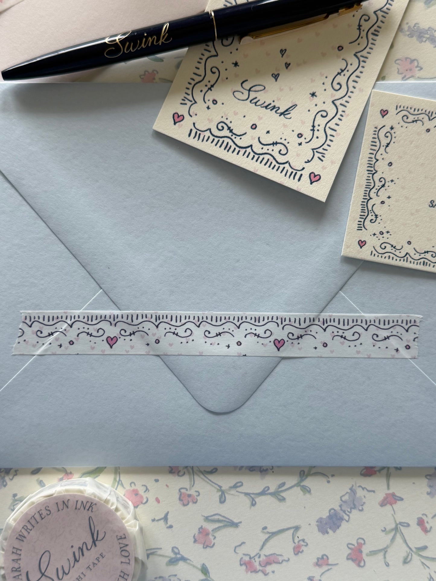 Vintage Hearts Washi Tape