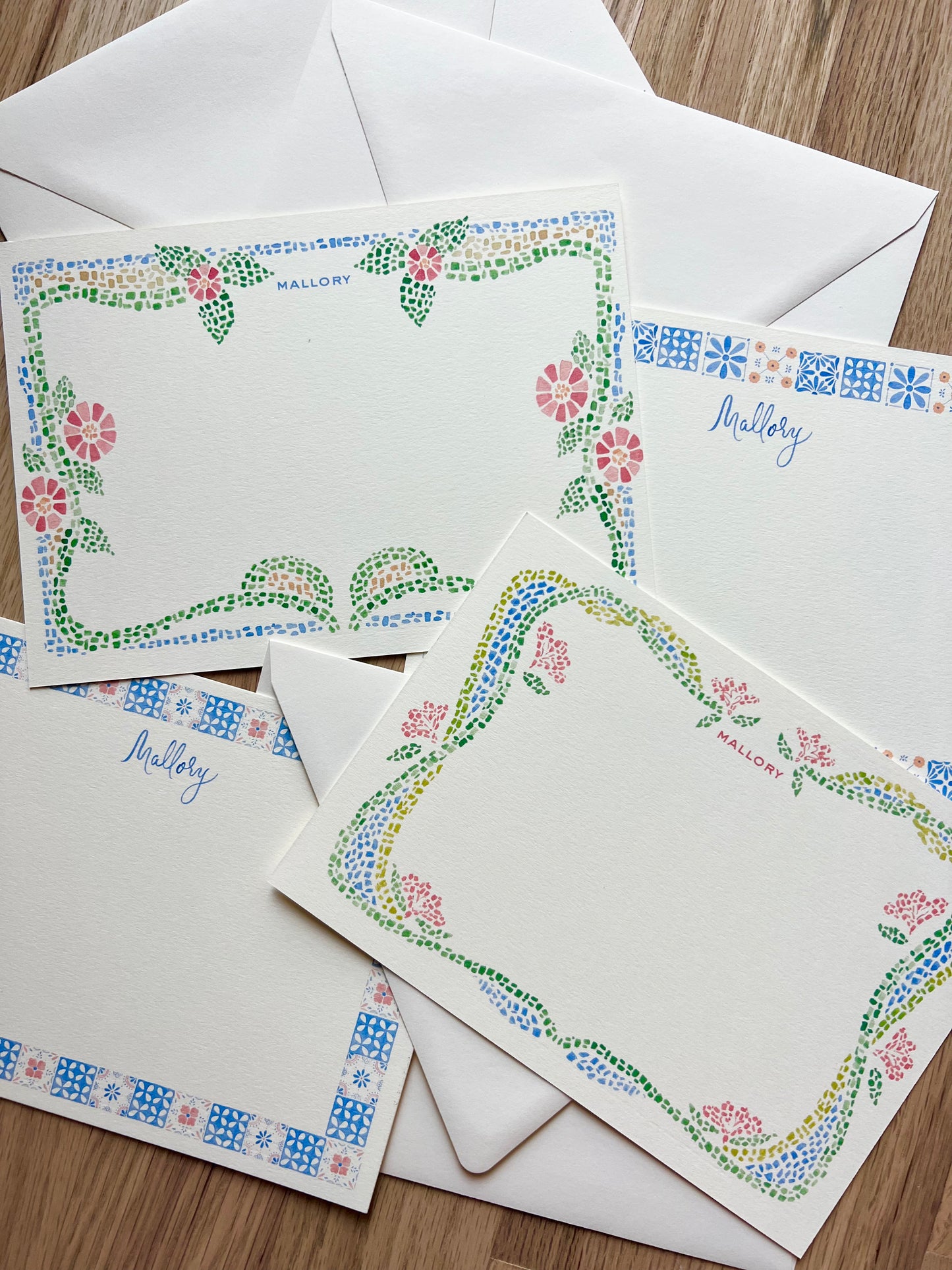 Seville Hand-painted Mosaic Stationery Set