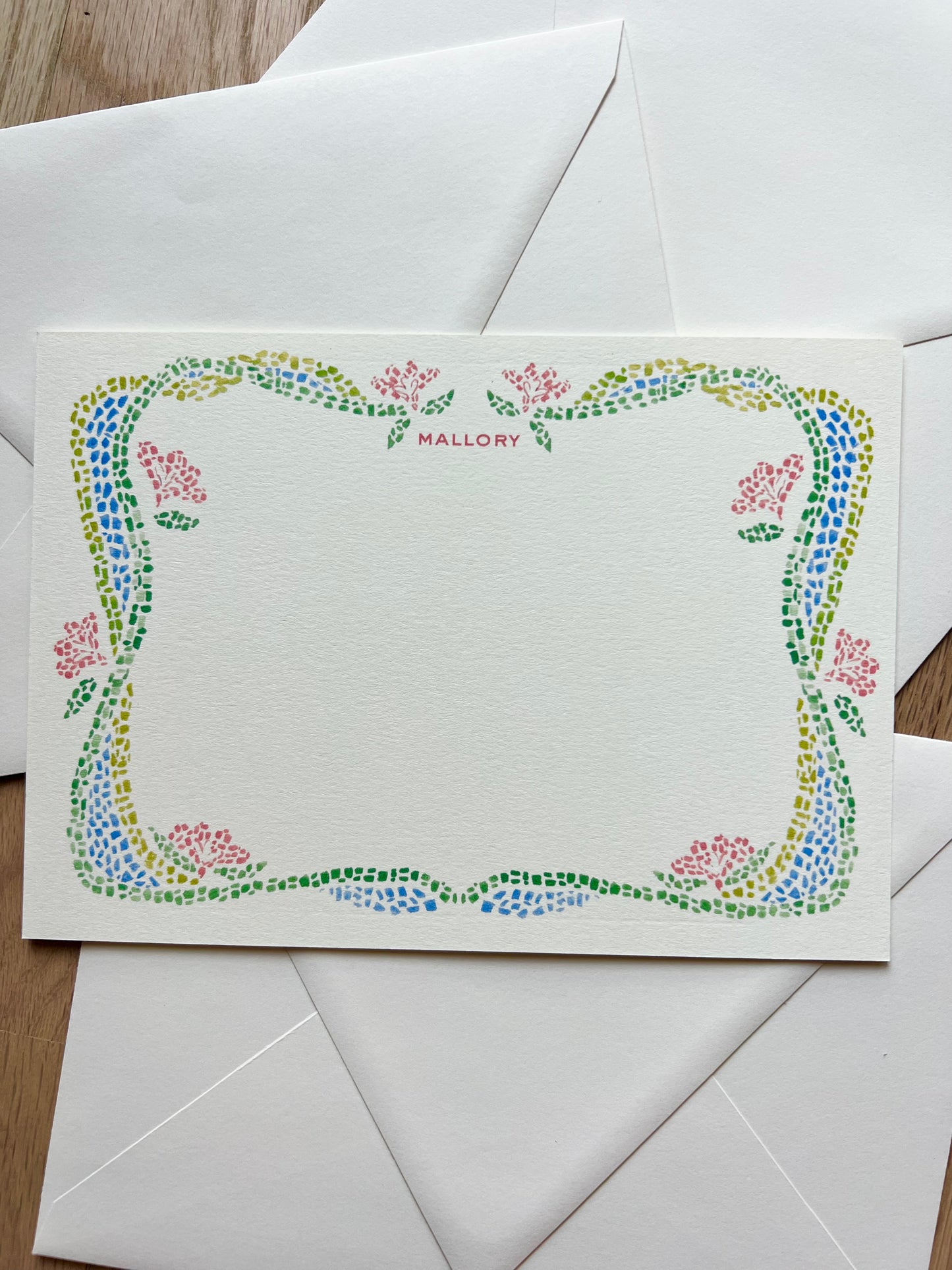 Barcelona Hand-painted Mosaic Stationery Set