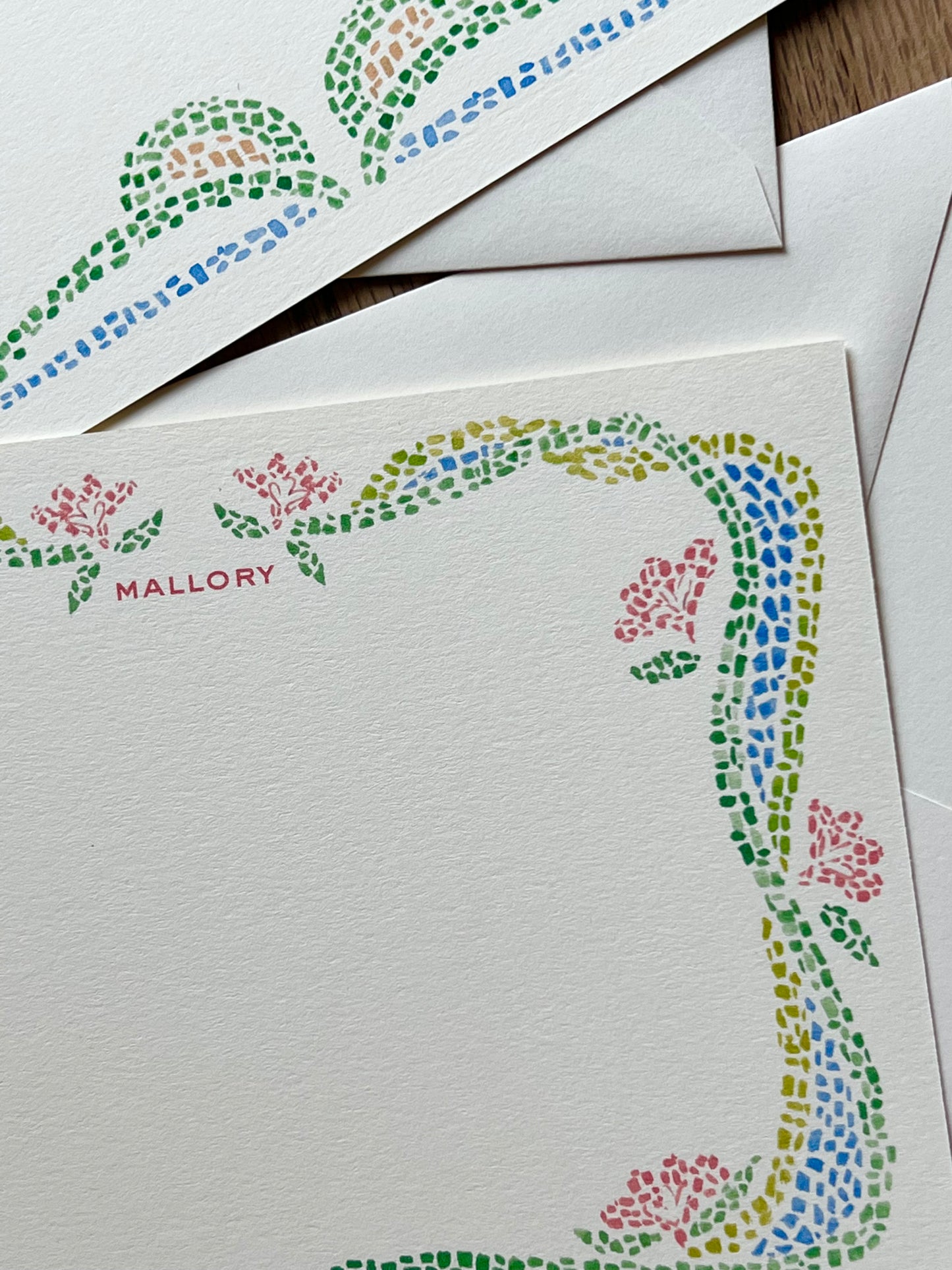 Barcelona Hand-painted Mosaic Stationery Set