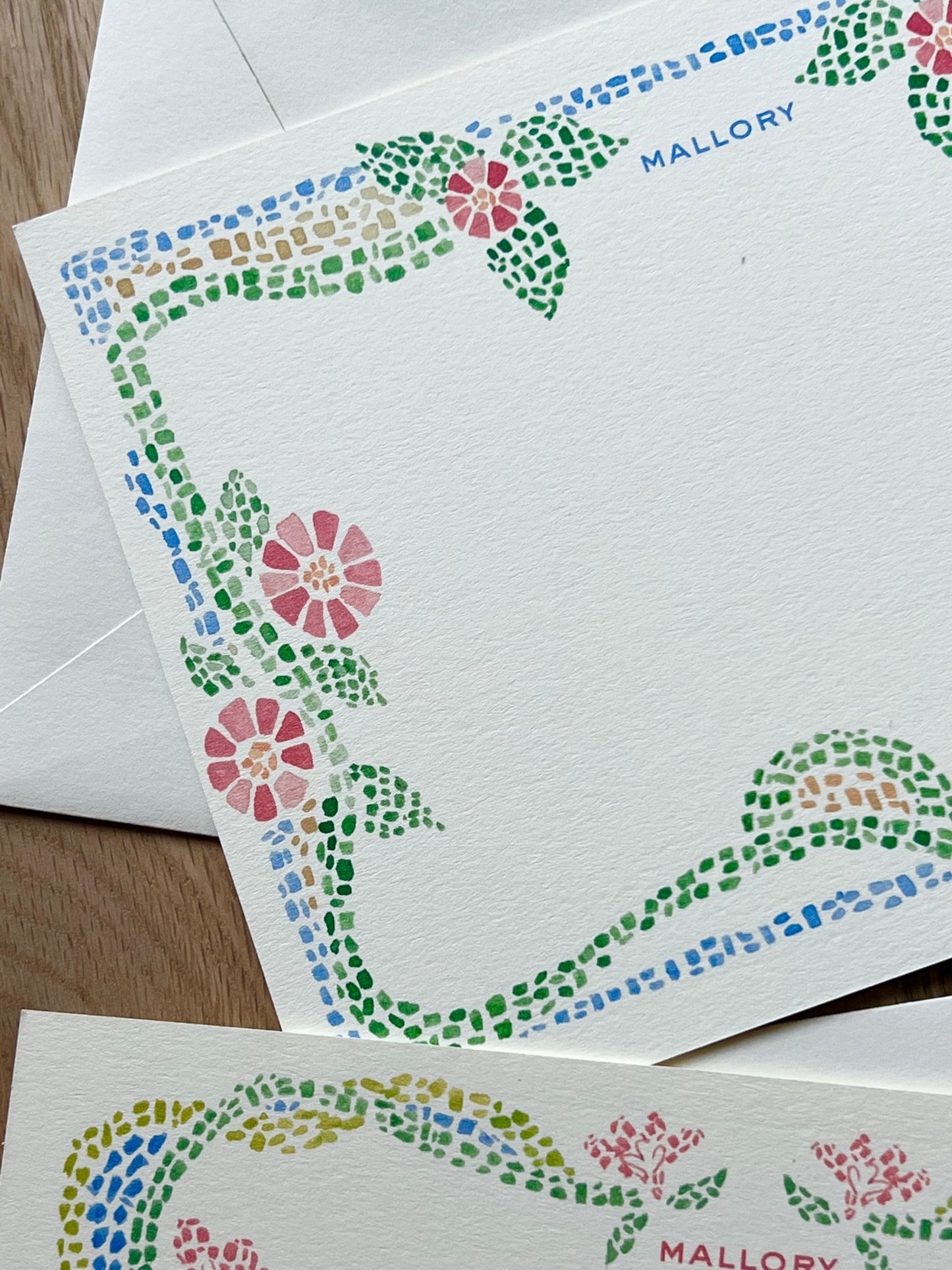 Seville Hand-painted Mosaic Stationery Set