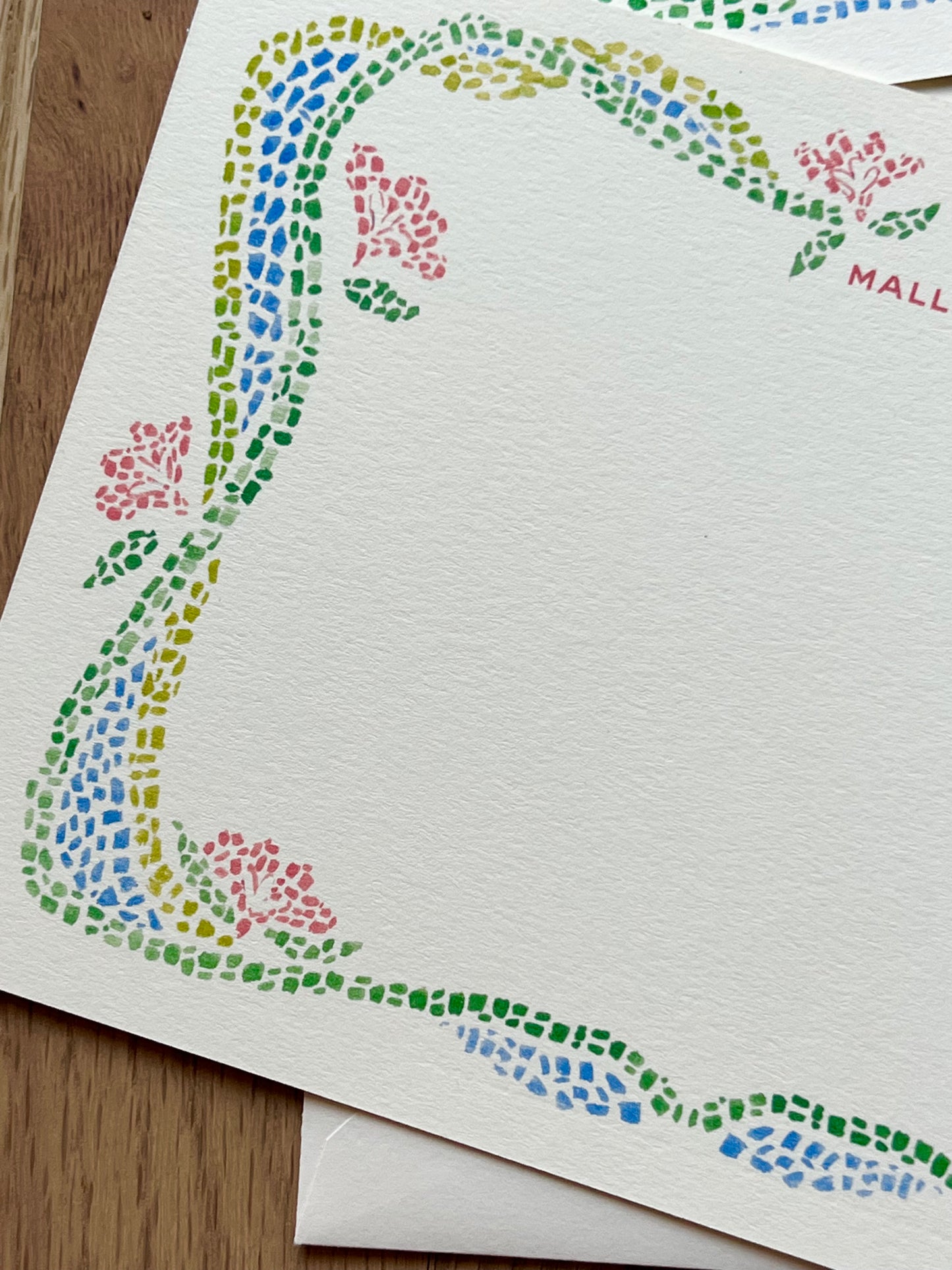 Barcelona Hand-painted Mosaic Stationery Set