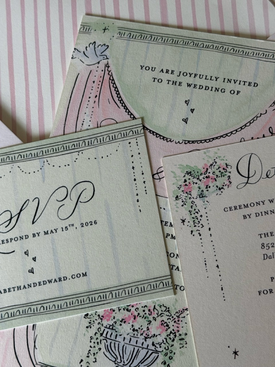 Love Birds Main Wedding Invitation