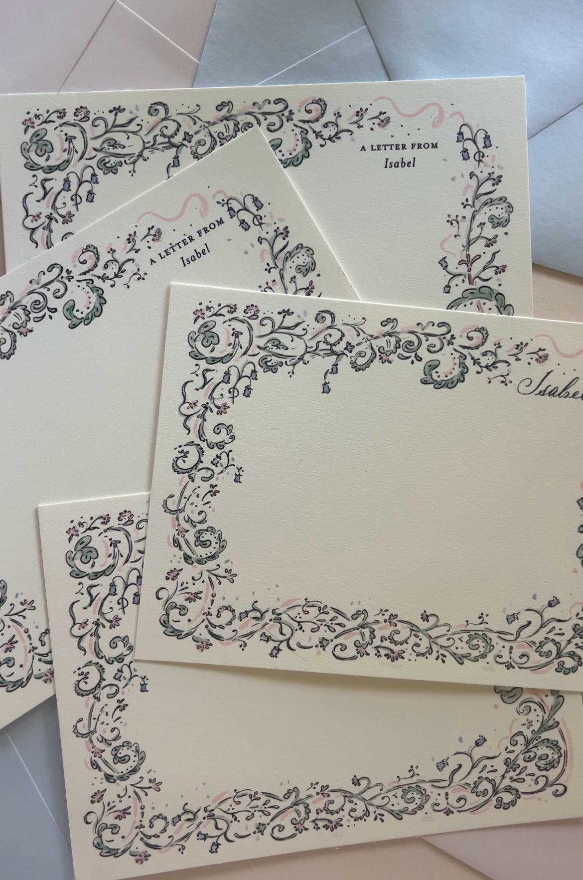 Ornate Border Stationery Set