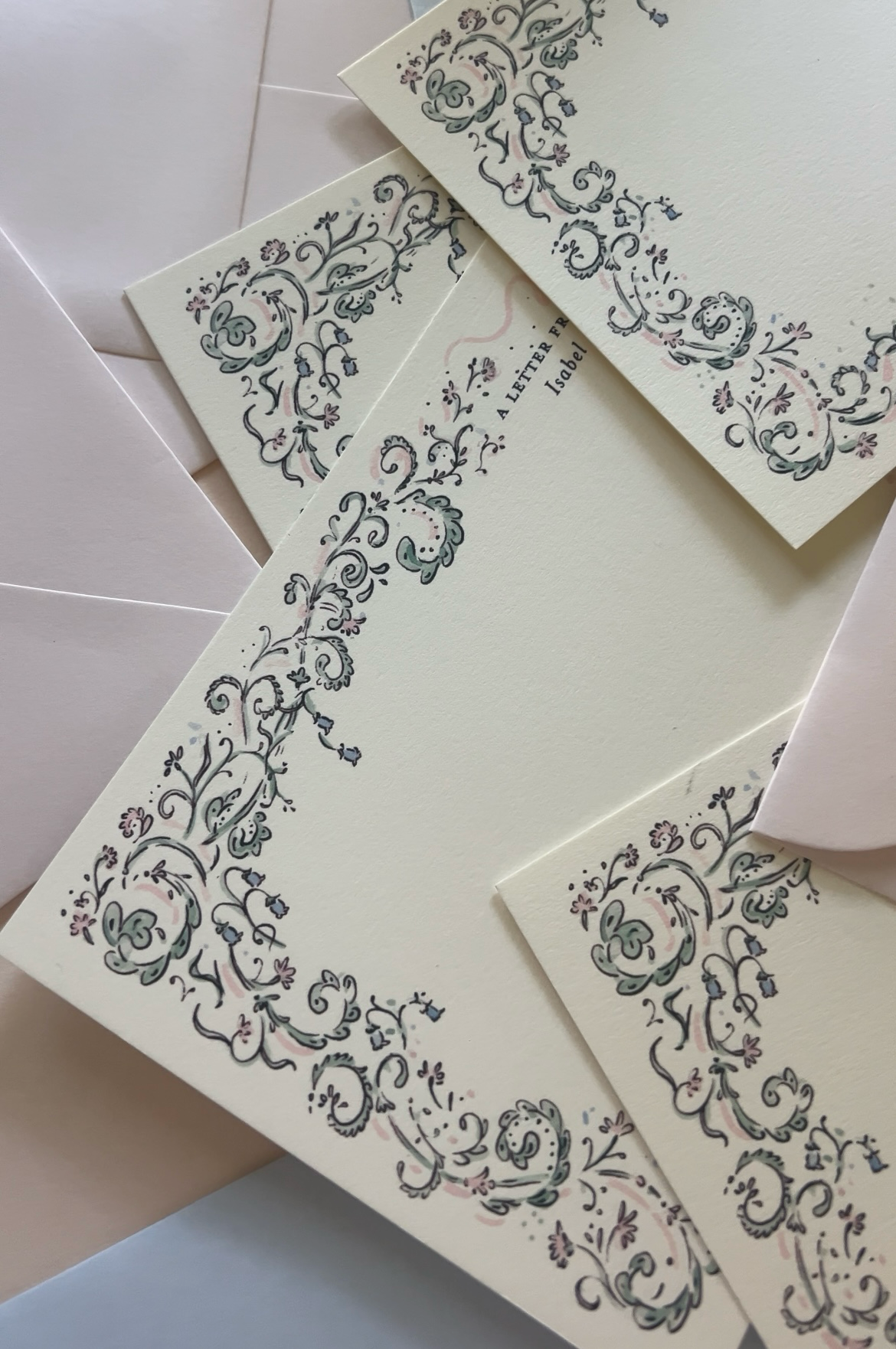 Ornate Border Stationery Set