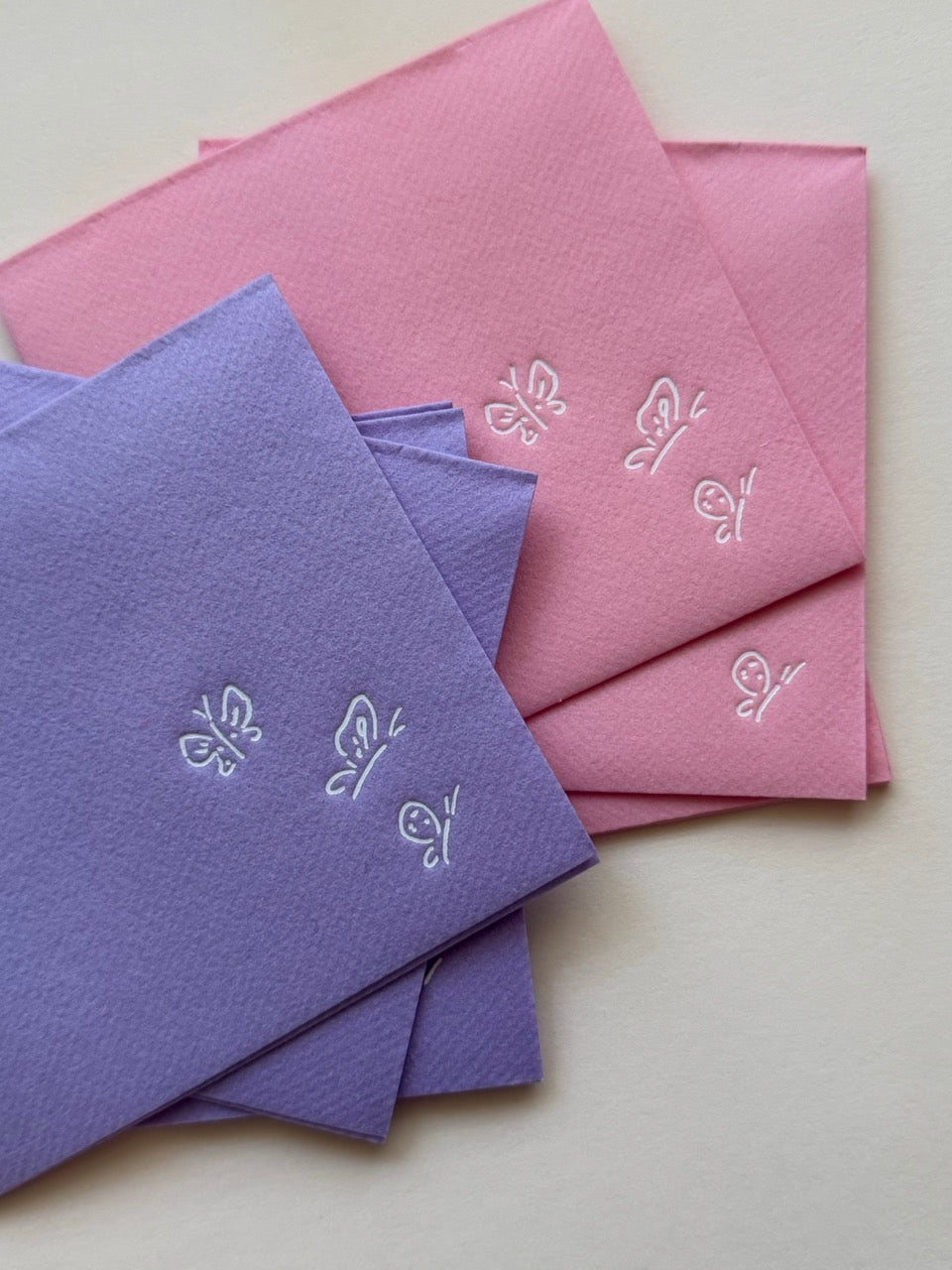 Butterfly Sketch Napkins - Lavender