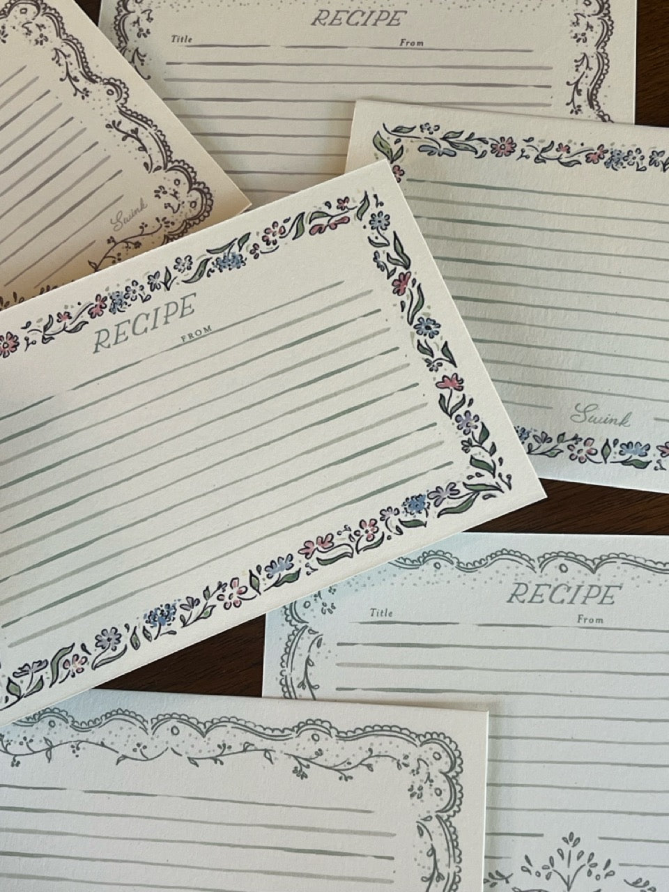 Carmel Border Recipe Cards