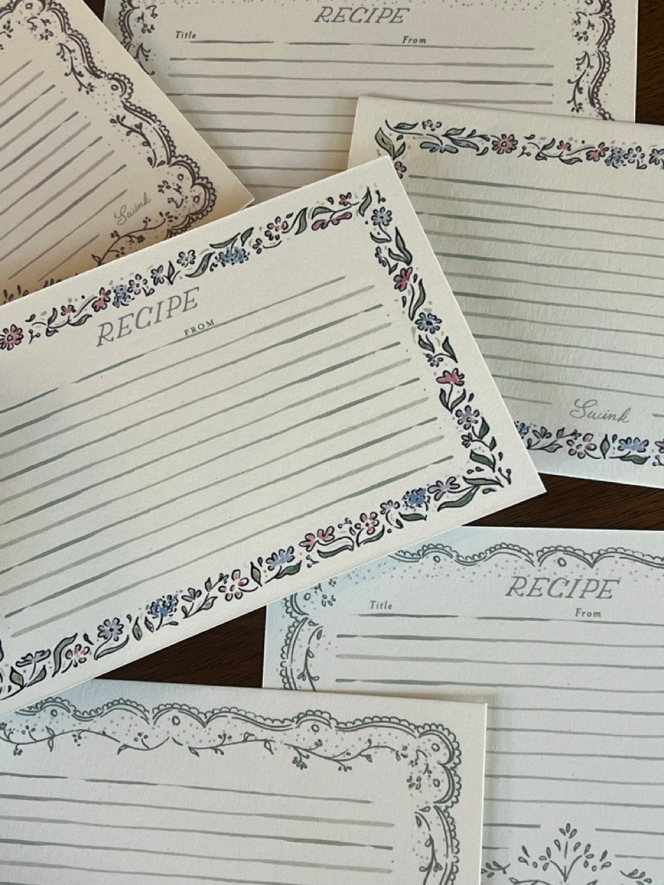 Carmel Border Recipe Cards
