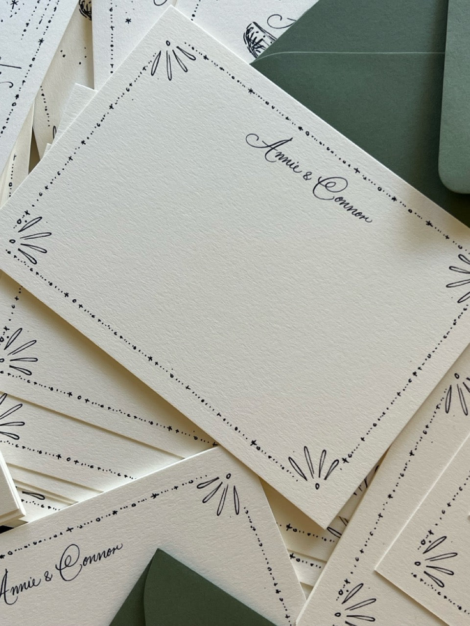 Vintage Deco Border Stationery Set