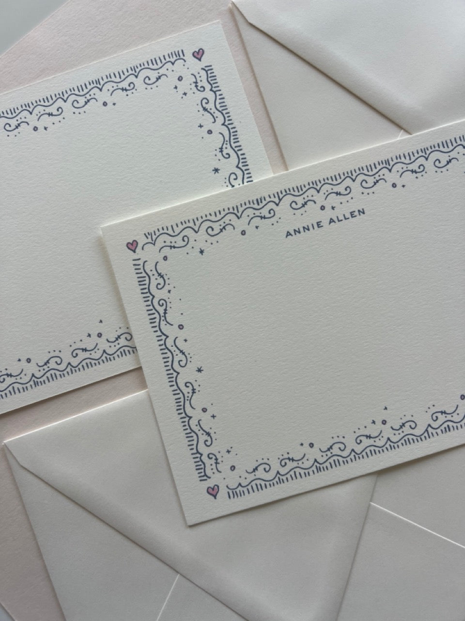 Vintage Valentine Border Stationery Set