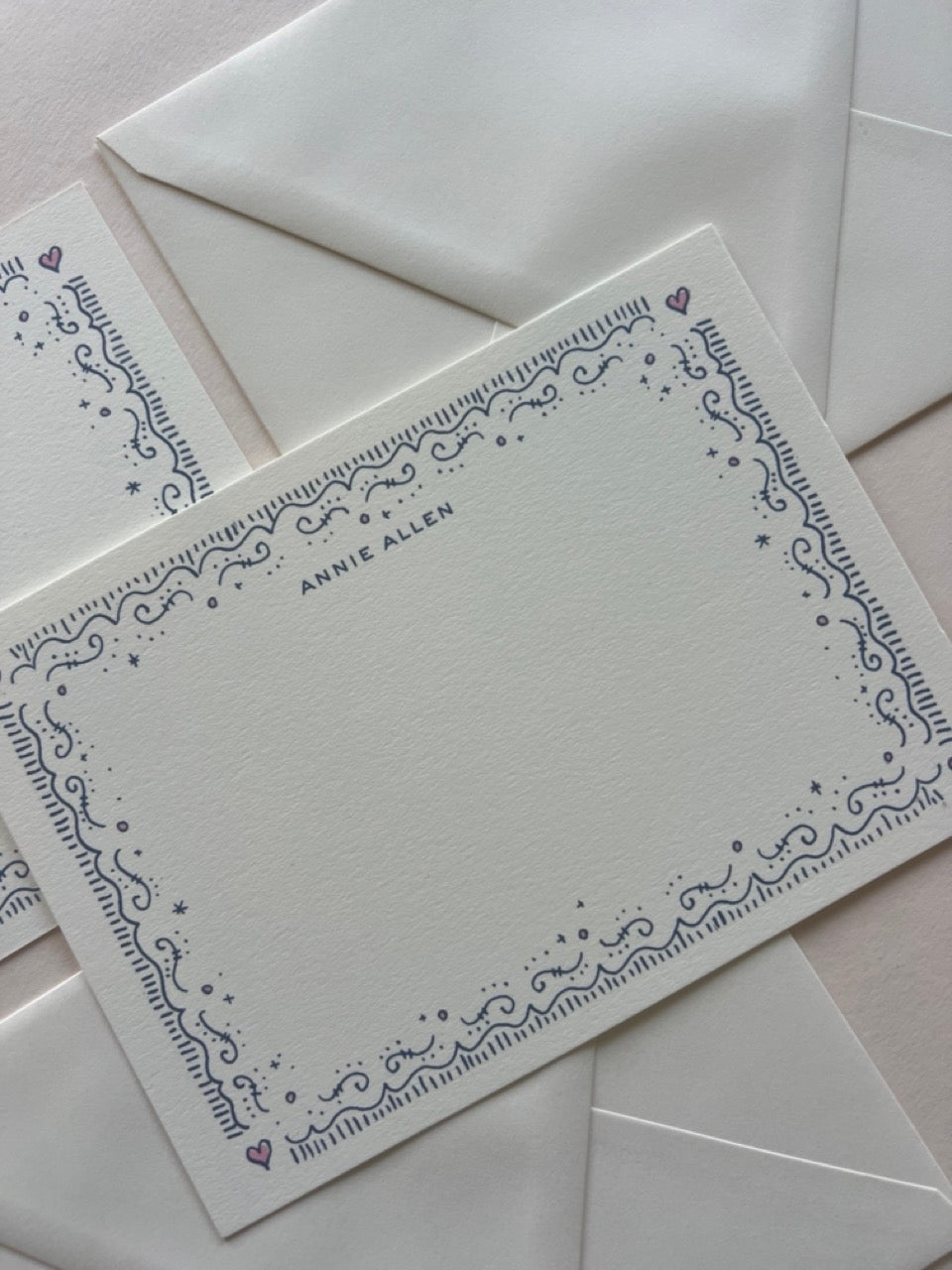 Vintage Valentine Border Stationery Set