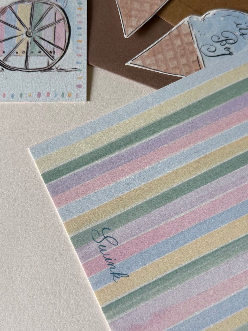 Ice Cream Cart Gender Reveal (Set of 5)