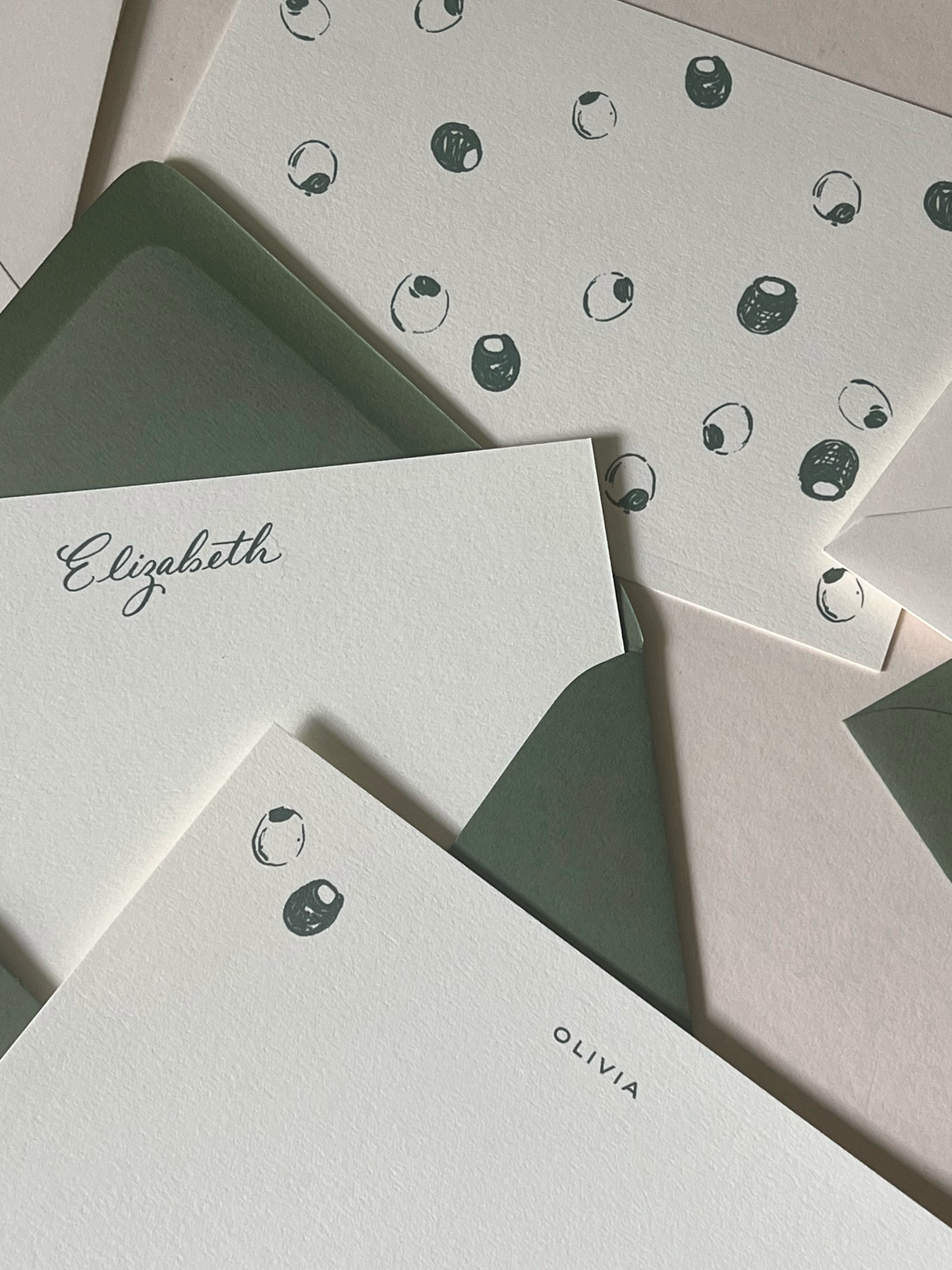 Olive Party Stationery Set
