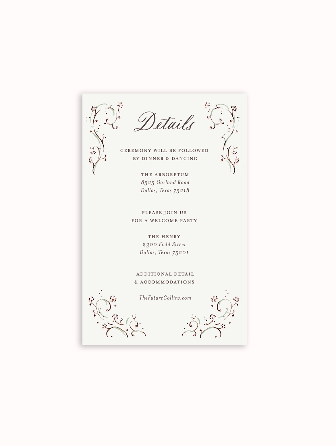 Clara Blush & Sage Details Card