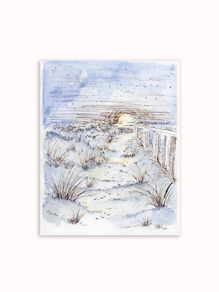 Cannon Beach Bunnies Art Print