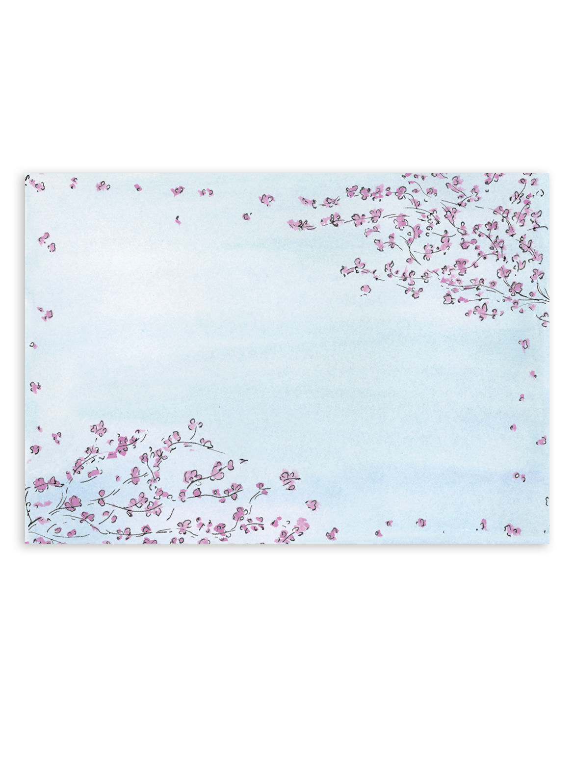 Blossoming Trees Watercolor Stationery Set
