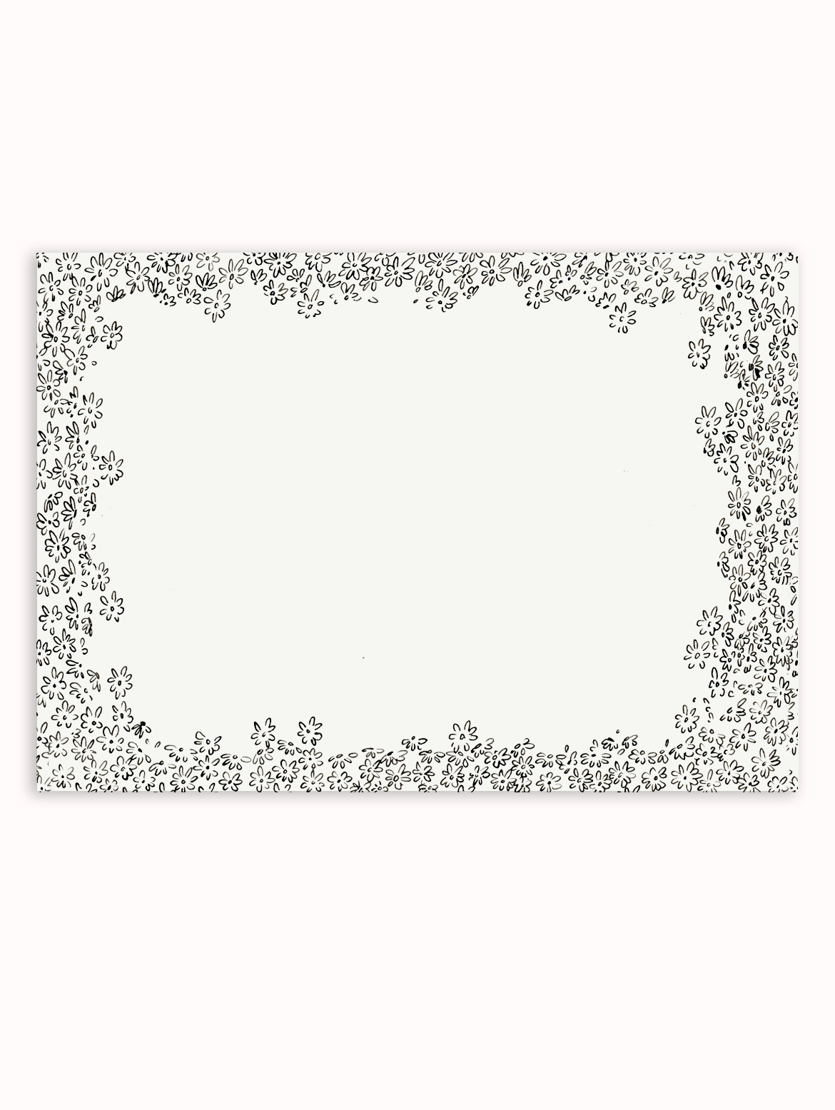 Claudette Pink Border Stationery Set