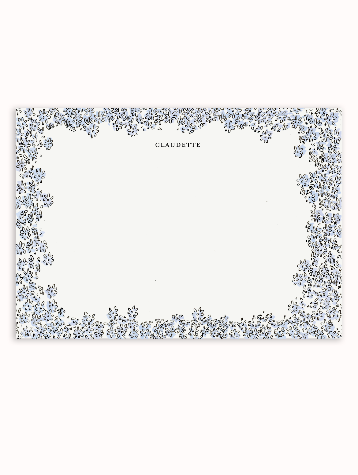 Claudette Pink Border Stationery Set
