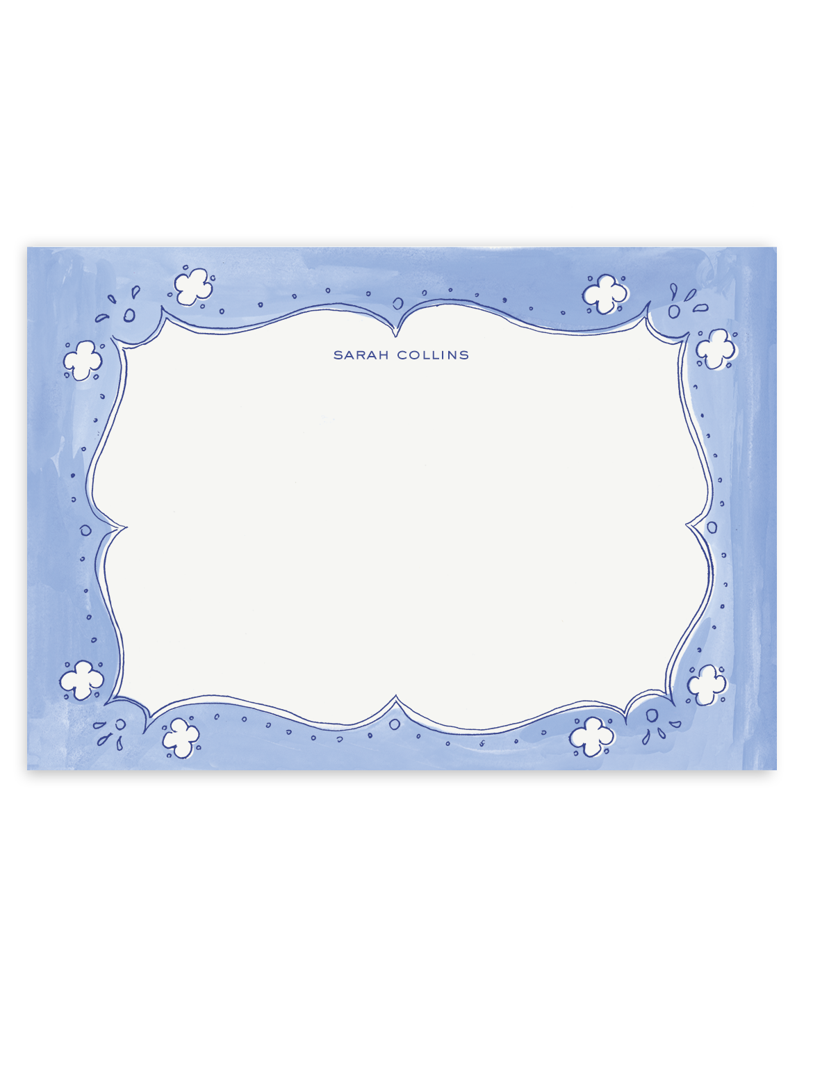 Cottage Border Stationery Set - Blue