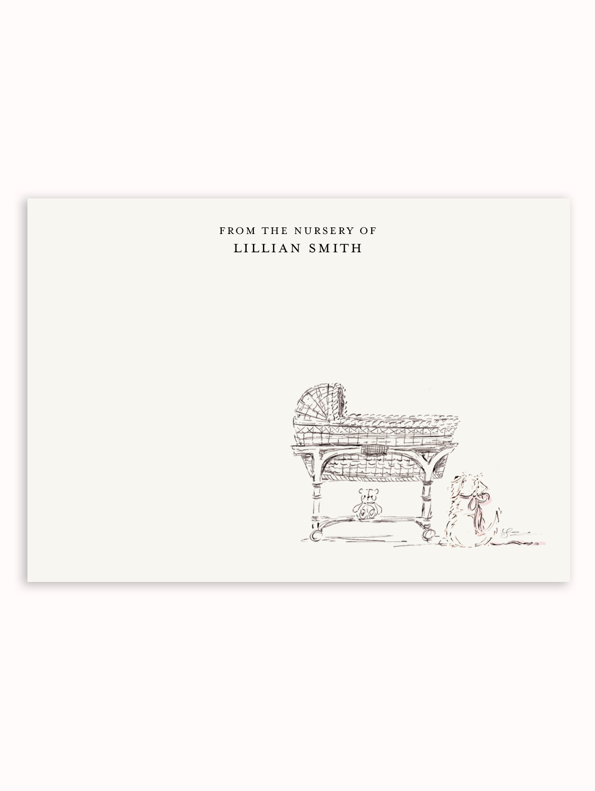 Bassinet Illustrated Stationery Set