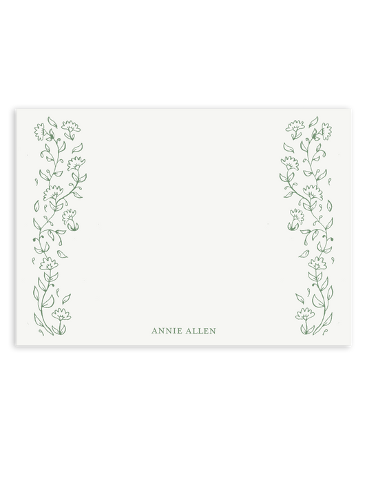 Garden Stroll Sage Green Stationery Set