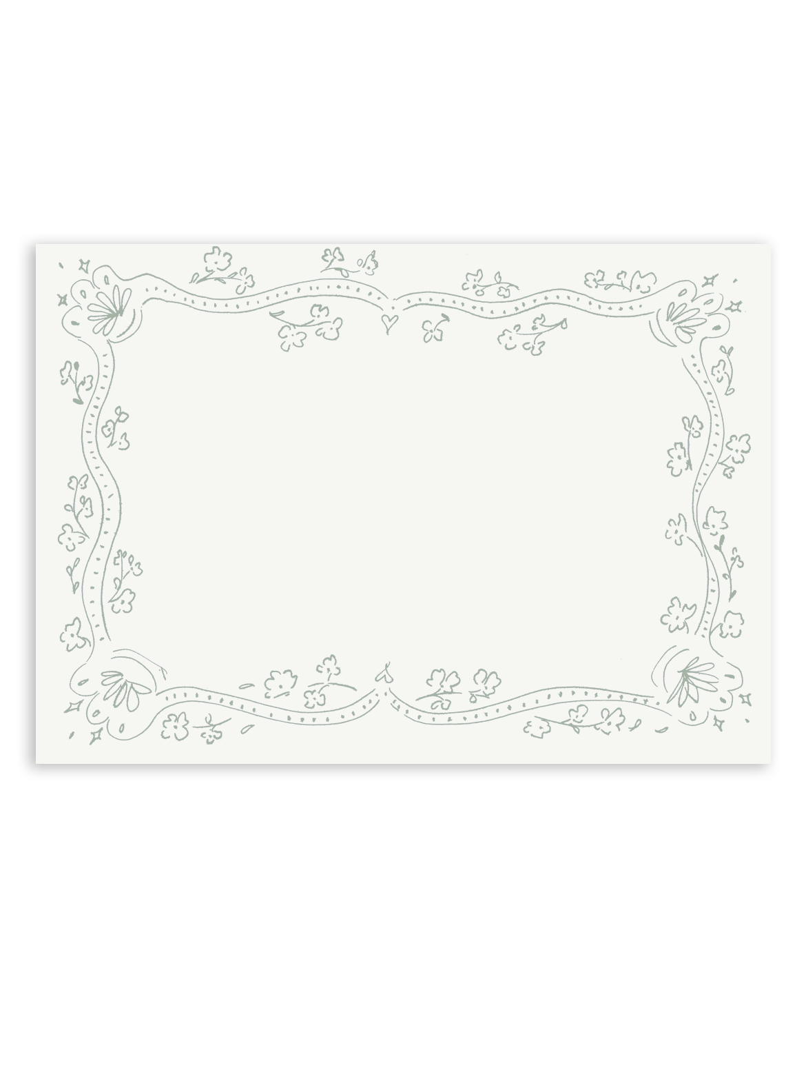 Celeste Sage Border Stationery Set