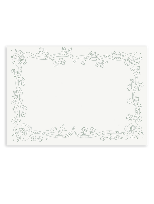 Celeste Sage Border Stationery Set
