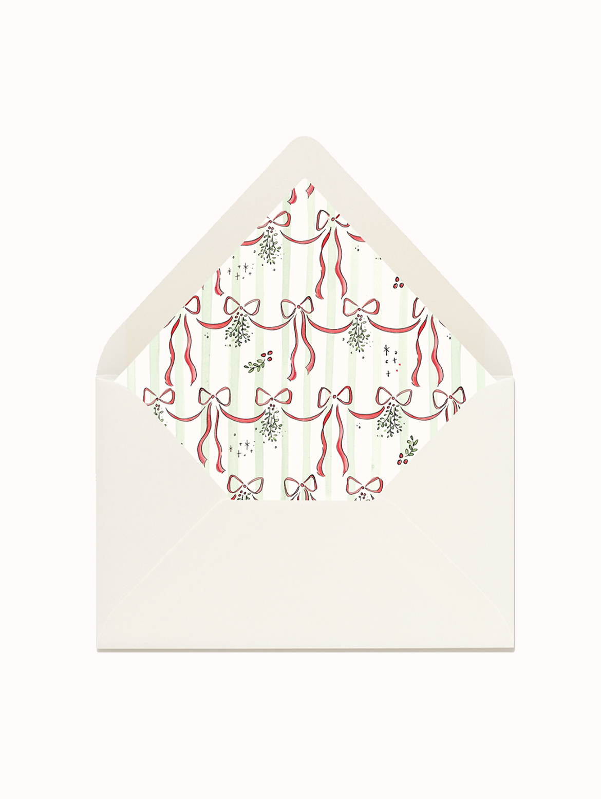 Mistletoe Ribbon Garland Photo Christmas Card