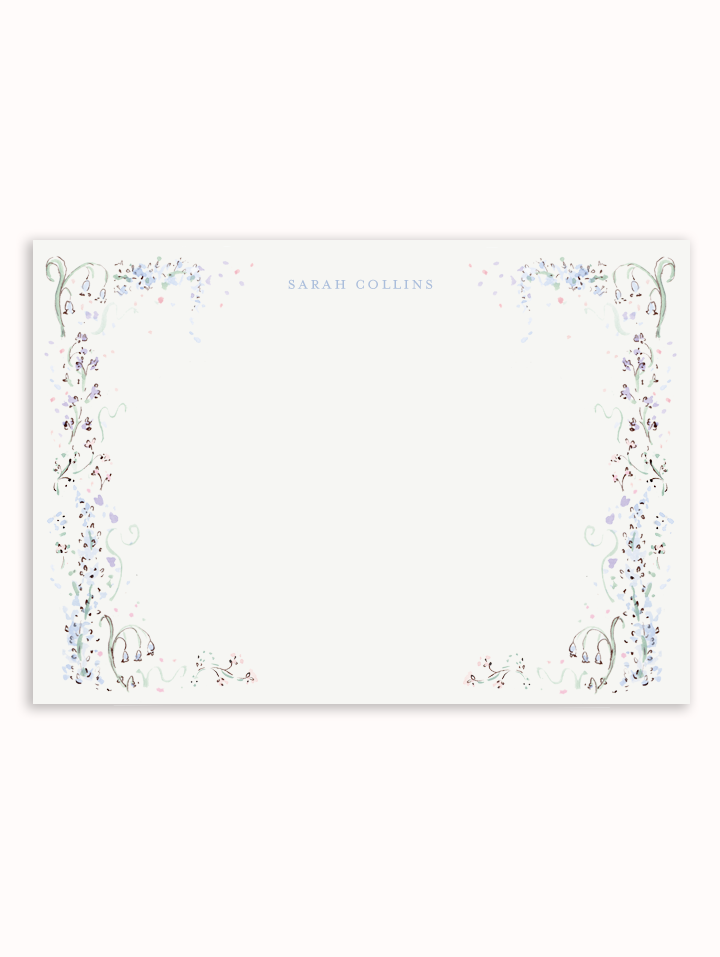 Mary Floral Border Stationery Set