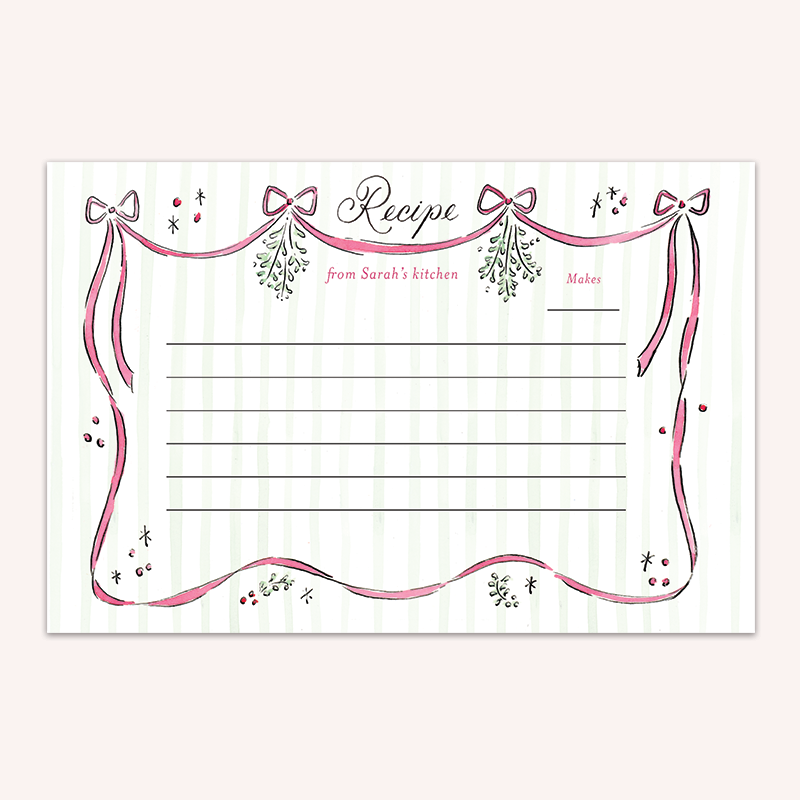 Mistletoe Recipe Card