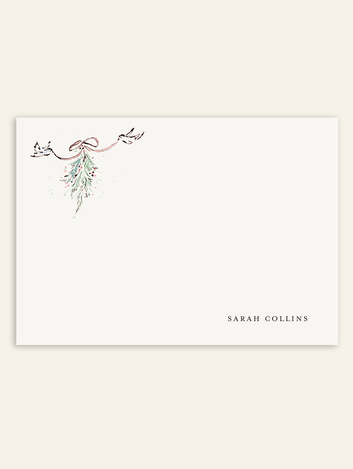 Mistletoe Birdies Stationery Set