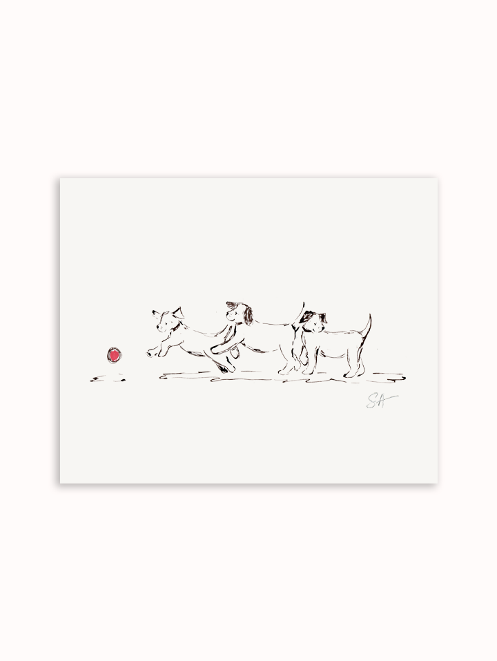 Playful Puppies Art Print