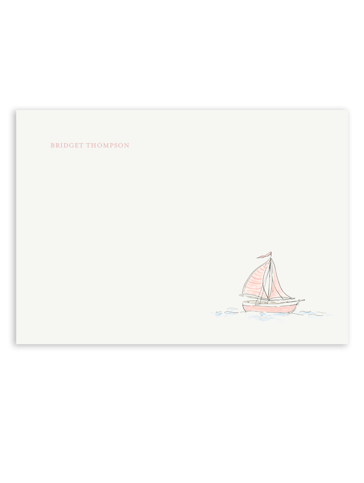 Sailboat in Pink Stationery Set