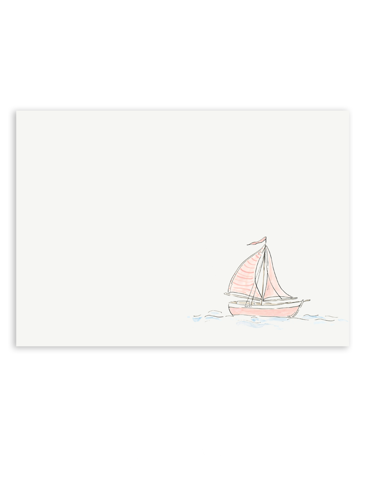 Sailboat in Pink Stationery Set