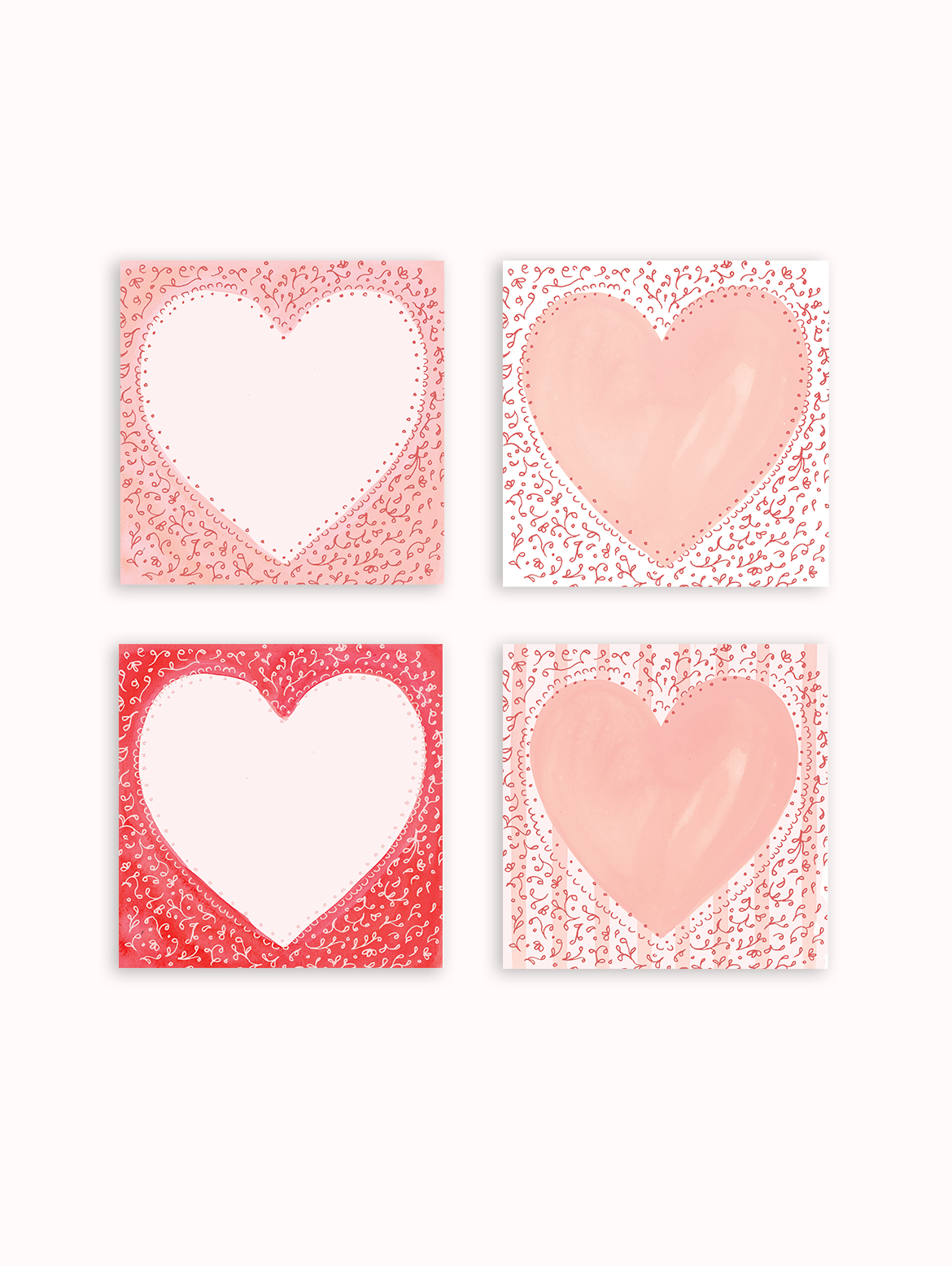 Lovely Hearts Tiny Card Set