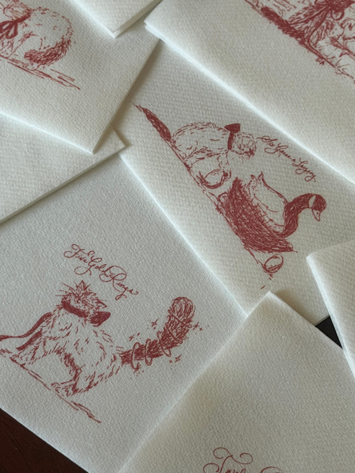 Kiko 12 Days of Christmas Paper Cocktail Napkin