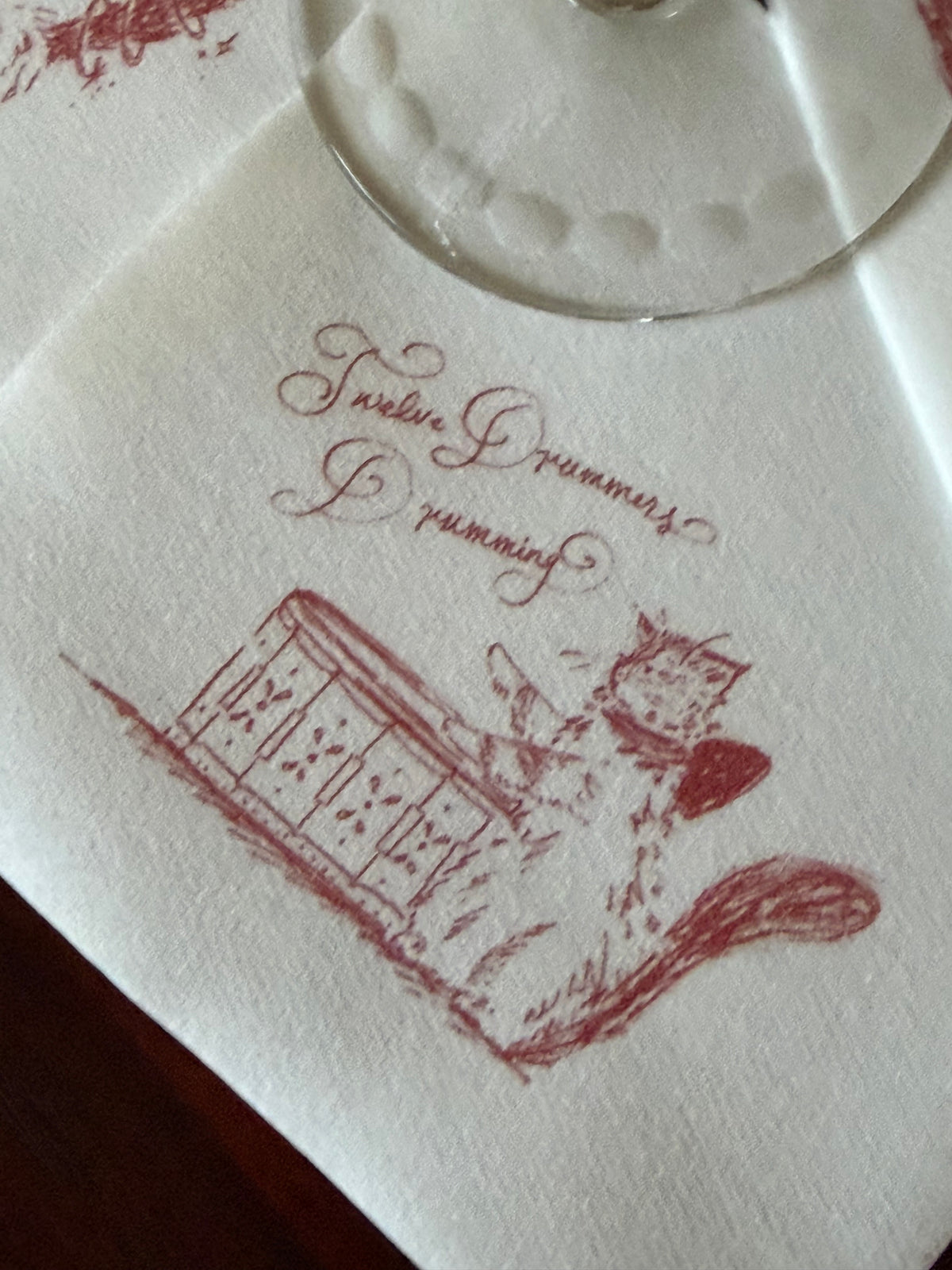 Kiko 12 Days of Christmas Paper Cocktail Napkin