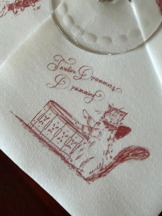 Kiko 12 Days of Christmas Paper Cocktail Napkin