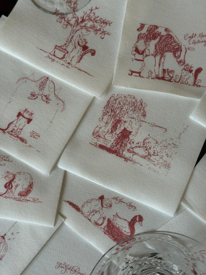 Kiko 12 Days of Christmas Paper Cocktail Napkin