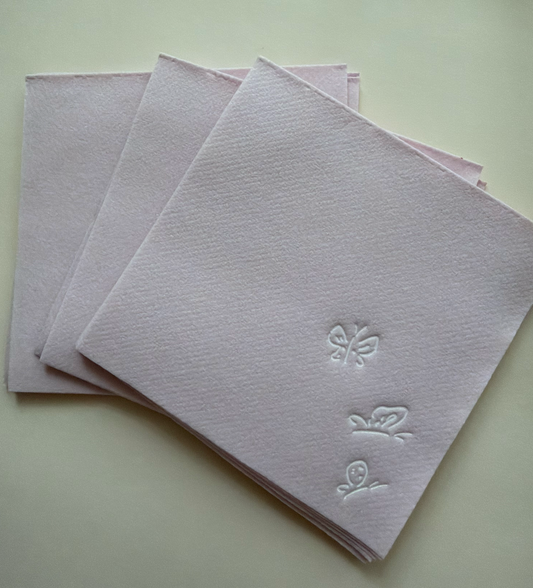 Butterfly Napkins - Soft Pink