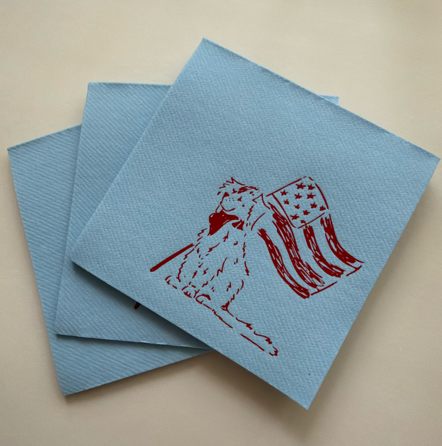 Winston Made in the USA Napkins - Red & Blue