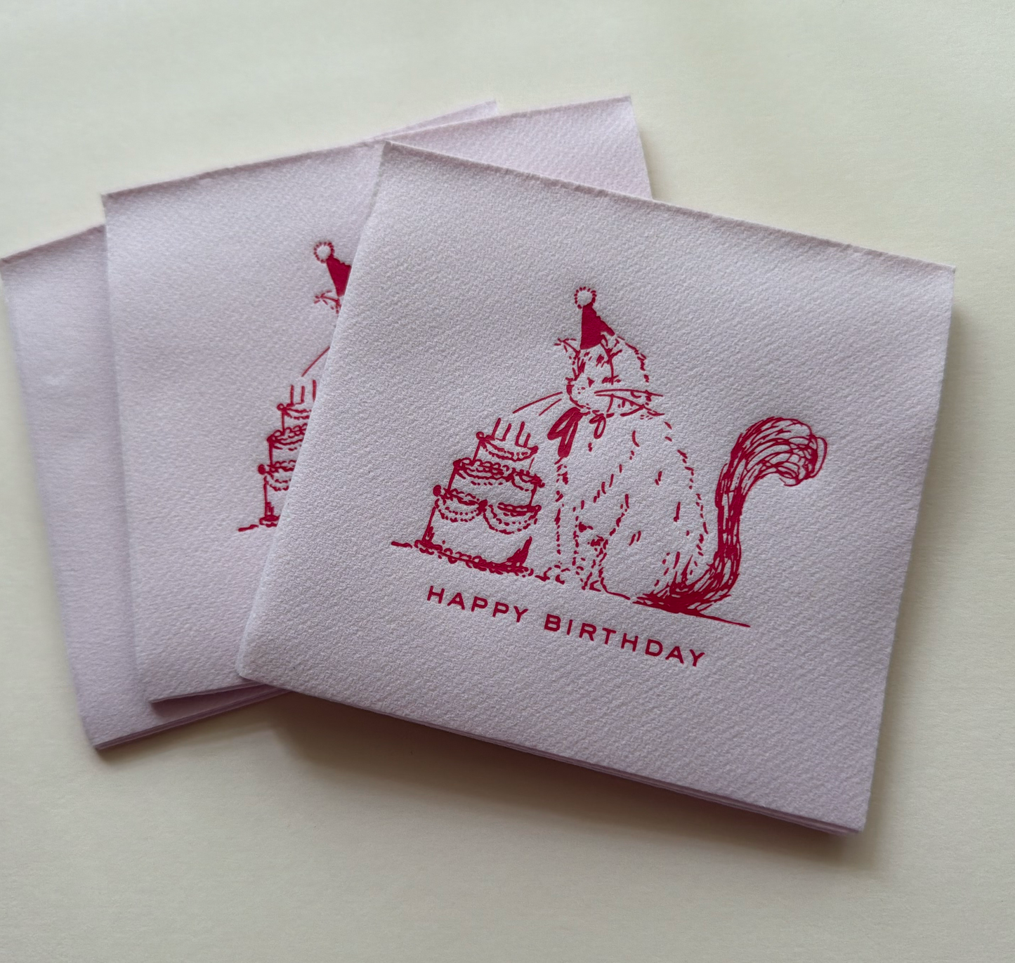 Kiko Birthday Napkins - Hot Pink