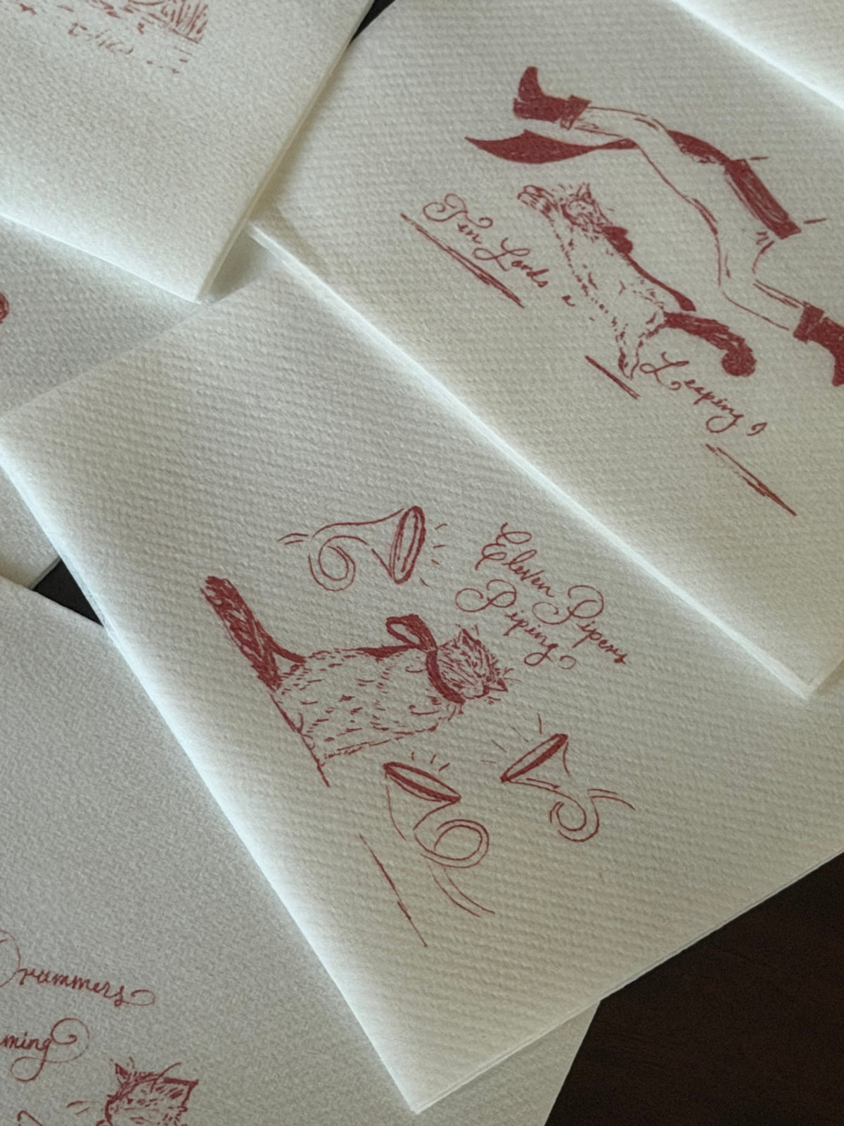 Kiko 12 Days of Christmas Paper Cocktail Napkin