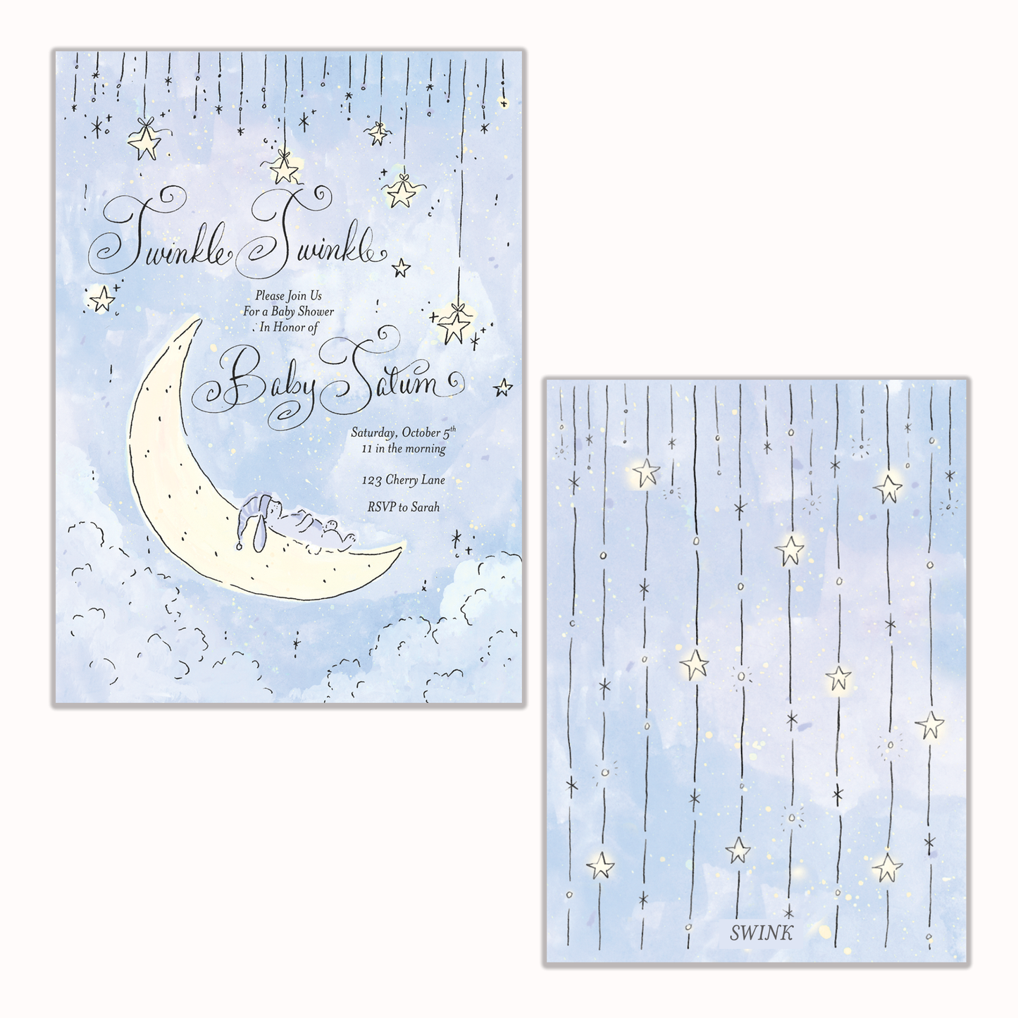 Twinkle Twinkle Semi Custom Invitation