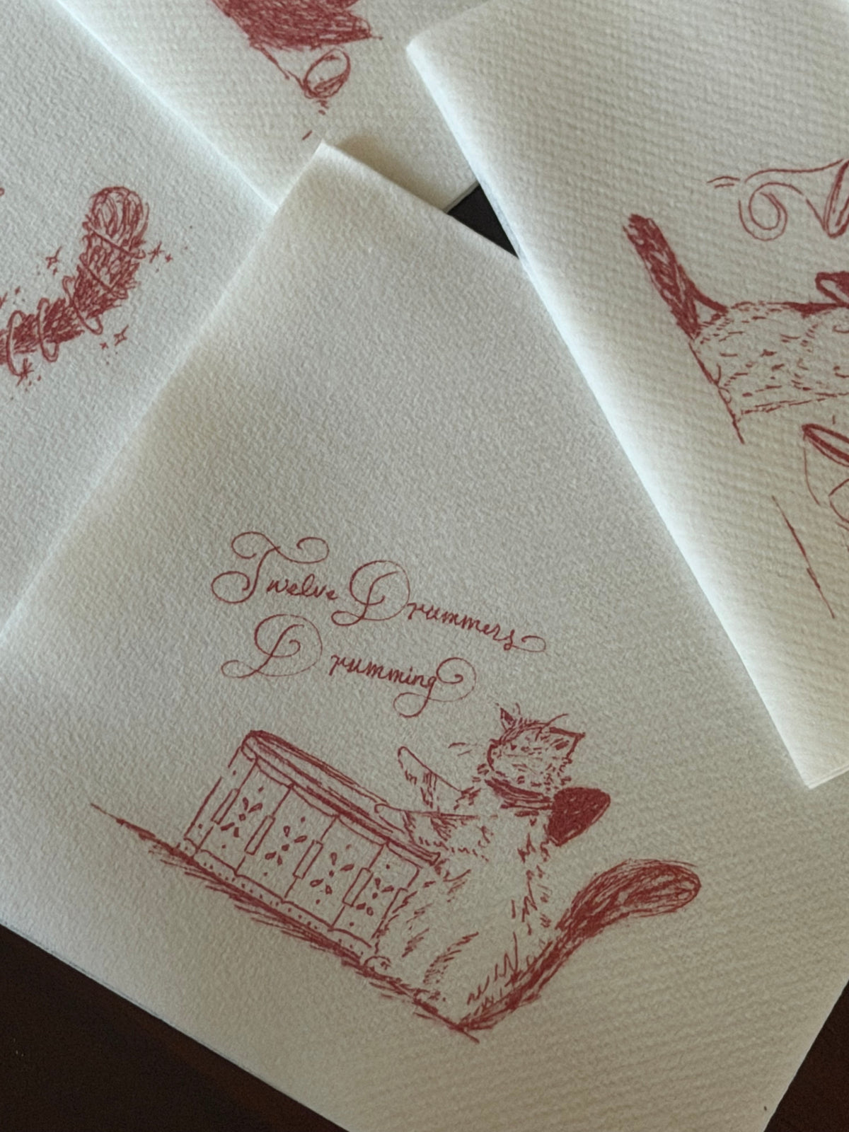 Kiko 12 Days of Christmas Paper Cocktail Napkin