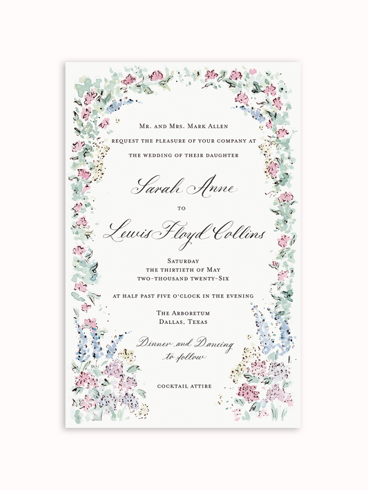 June Main Wedding Invitation