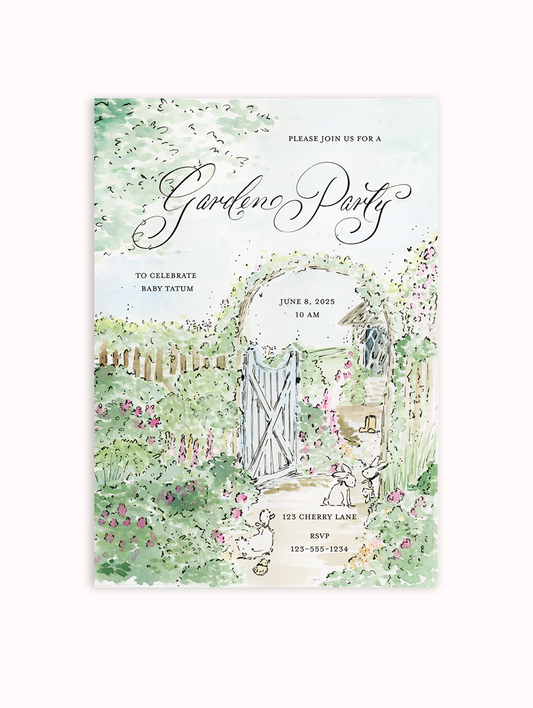 Into the Garden Semi Custom Invitation