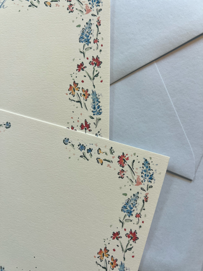 Texas Wildflowers Stationery Set