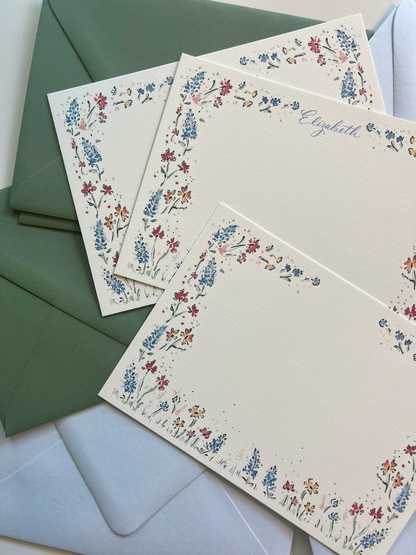 Texas Wildflowers Stationery Set
